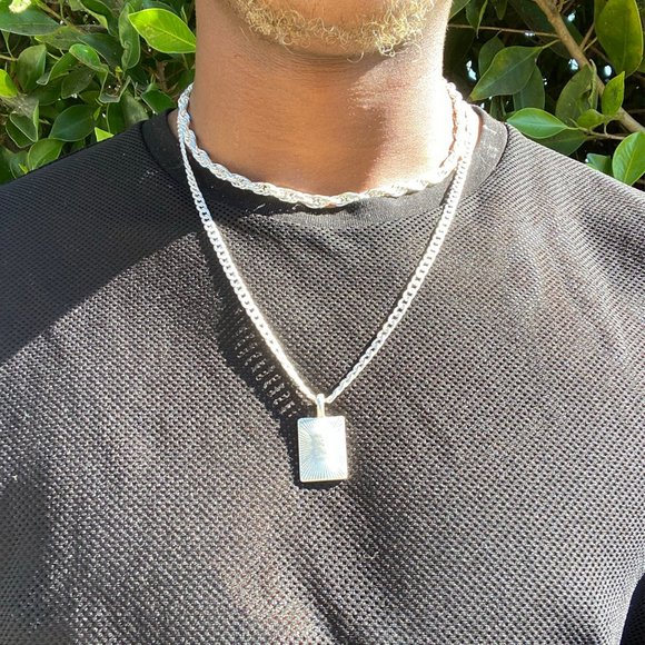 2 Layer Silver Choker Necklace - Picture 2 of 5